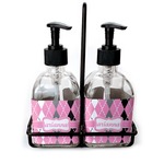 Argyle Glass Soap & Lotion Bottle Set (Personalized)