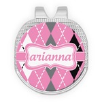 Argyle Golf Ball Marker - Hat Clip - Silver