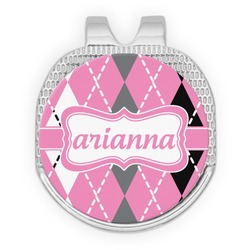 Argyle Golf Ball Marker - Hat Clip - Silver