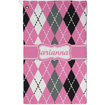 Argyle Golf Towel - Poly-Cotton Blend - Small w/ Name or Text