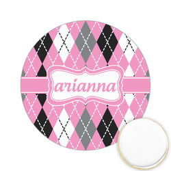 Argyle Printed Cookie Topper - 2.15" (Personalized)