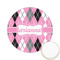 Argyle Printed Cookie Topper - 2.15" (Personalized)