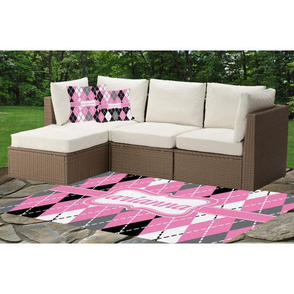Argyle Outdoor Mat & Cushions
