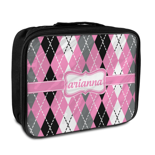 Custom Argyle Insulated Lunch Bag (Personalized)