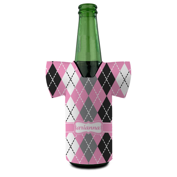 Argyle Jersey Bottle Cooler - Set of 4 - FRONT (on bottle)