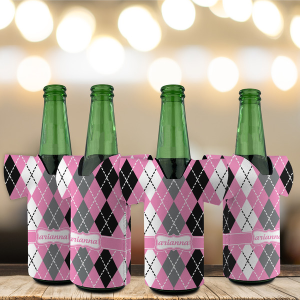 Argyle Jersey Bottle Cooler - Set of 4 - LIFESTYLE