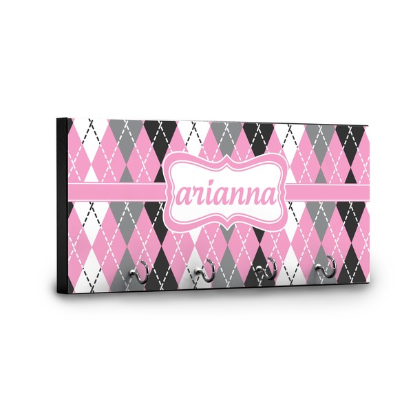 Argyle Key Hanger - Front View with Hooks