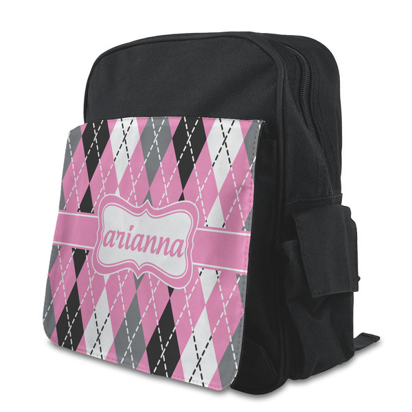 Custom Argyle Preschool Backpack (Personalized)