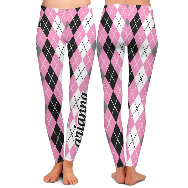 Argyle Ladies Leggings - Front and Back