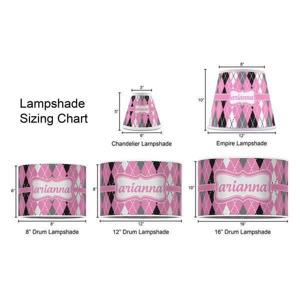 Argyle Lampshade Sizing Chart