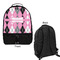 Argyle Large Backpack - Black - Front & Back View