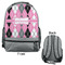 Argyle Large Backpack - Gray - Front & Back View