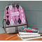 Argyle Large Backpack - Gray - On Desk