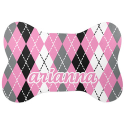 Argyle Bone Shaped Dog Food Mat (Personalized)