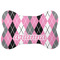 Argyle Bone Shaped Dog Food Mat (Large) (Personalized)