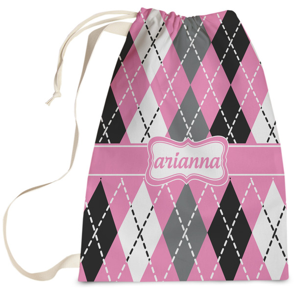 Custom Argyle Laundry Bag - Large (Personalized)