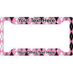 Argyle License Plate Frame - Style A (Personalized)