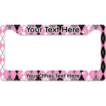 Argyle License Plate Frame - Style B (Personalized)