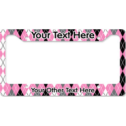 Argyle License Plate Frame - Style B (Personalized)