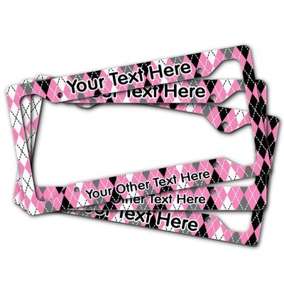 Argyle License Plate Frame (Personalized)