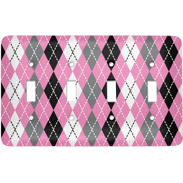 Custom Argyle Light Switch Cover (4 Toggle Plate)