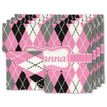 Argyle Linen Placemat w/ Name or Text