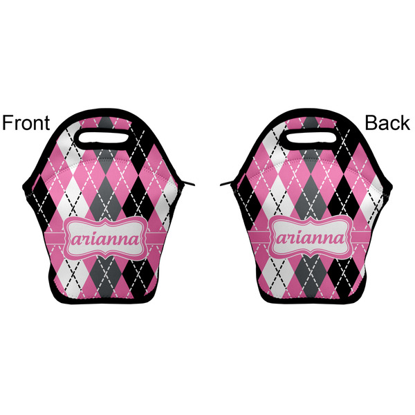 Argyle Lunch Bag - Front and Back