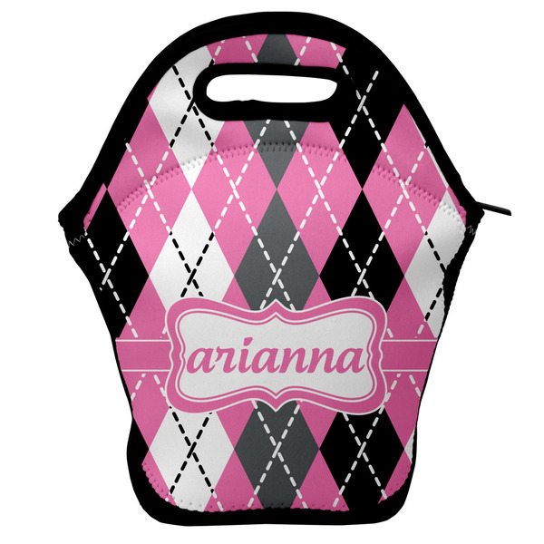 Custom Argyle Lunch Bag w/ Name or Text