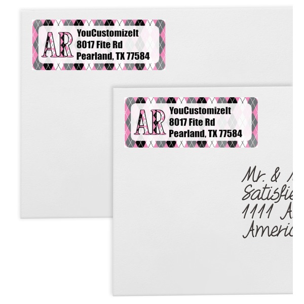 Argyle Mailing Labels - Double Stack Close Up