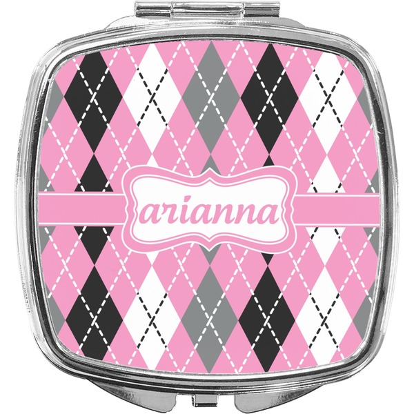 Custom Argyle Compact Makeup Mirror (Personalized)