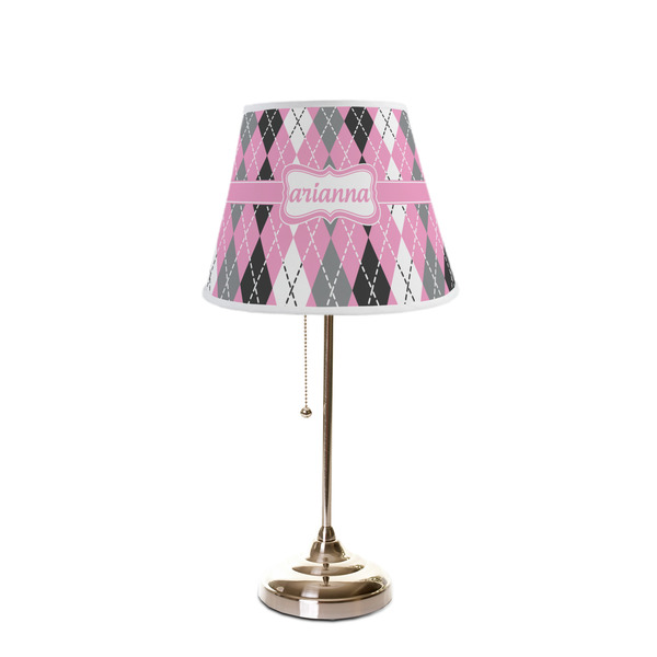 Argyle Poly Film Empire Lampshade - On Stand