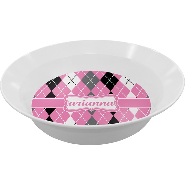 Custom Argyle Melamine Bowl (Personalized)