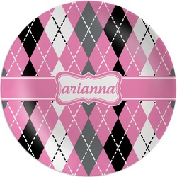 Argyle Melamine Plate (Personalized)