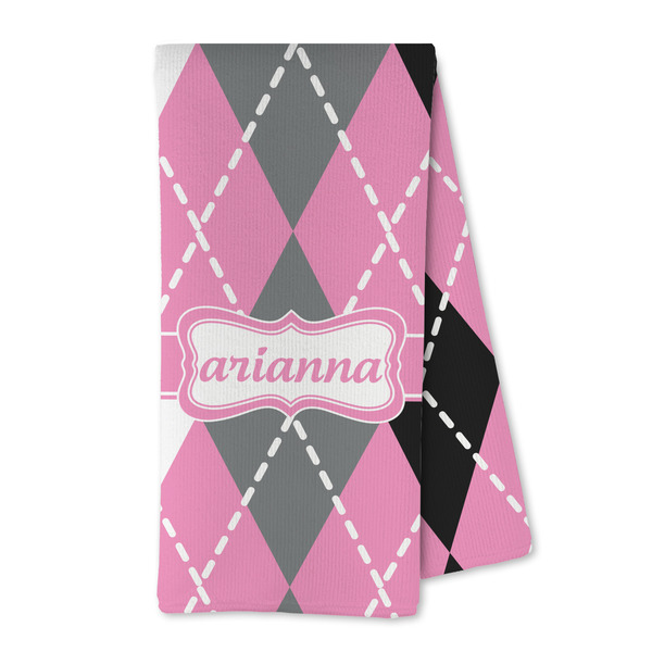Custom Argyle Kitchen Towel - Microfiber (Personalized)