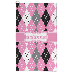 Argyle Microfiber Golf Towel - Large (Personalized)