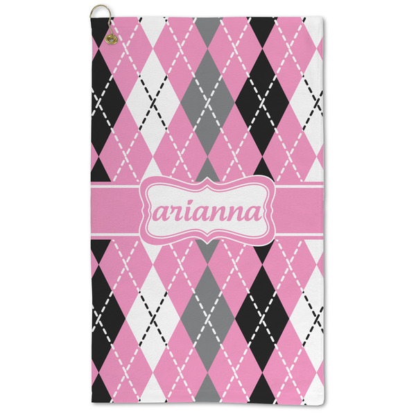 Custom Argyle Microfiber Golf Towel - Large (Personalized)