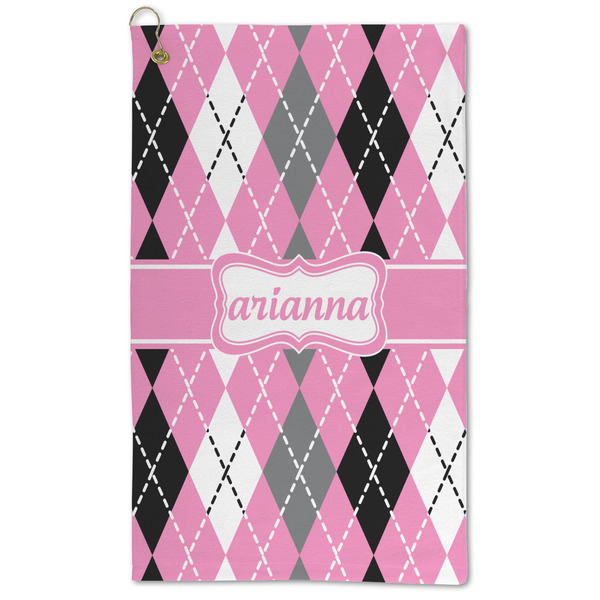 Custom Argyle Microfiber Golf Towel (Personalized)