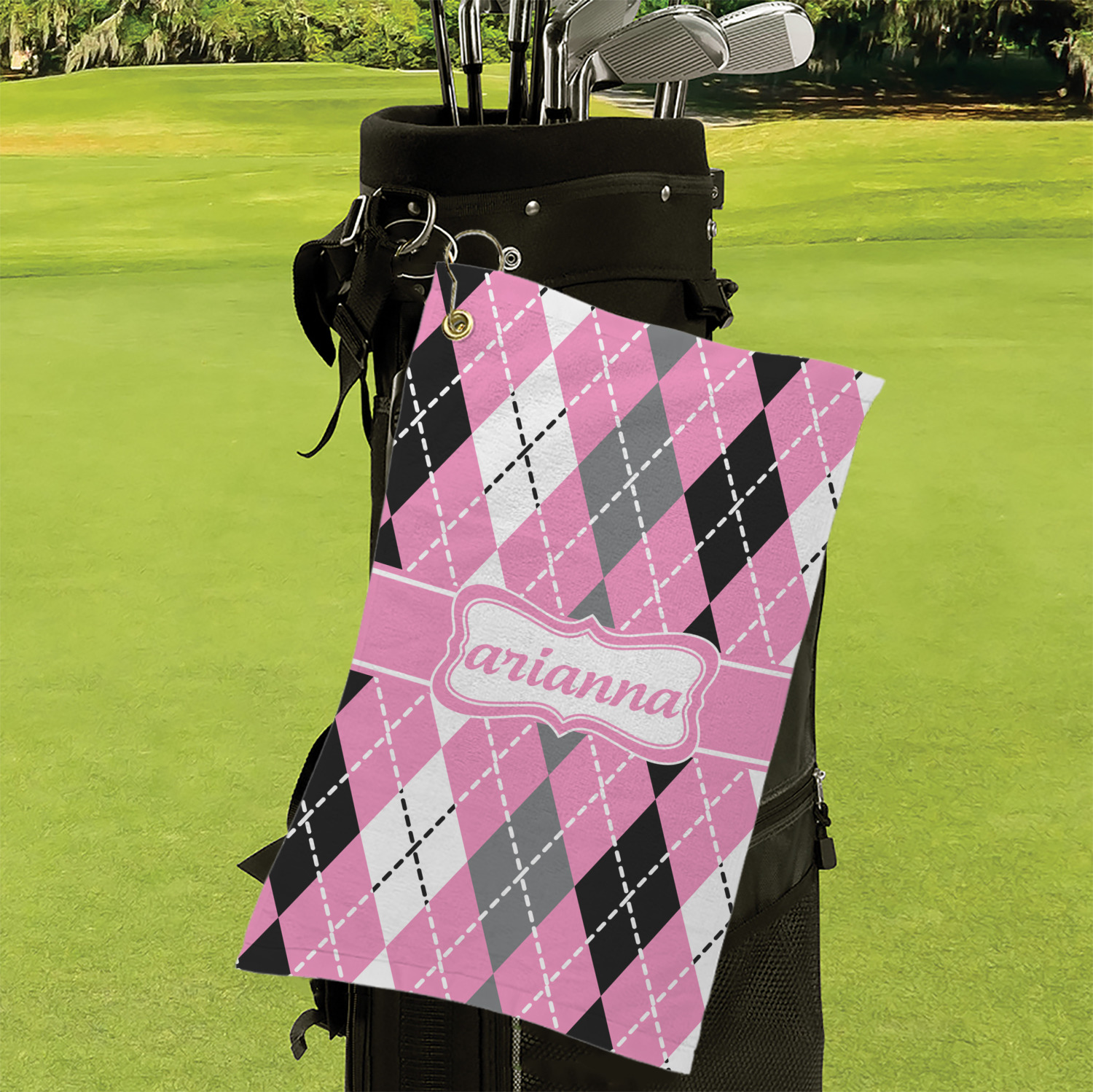 Argyle Microfiber Golf Towel Small (Personalized) YouCustomizeIt
