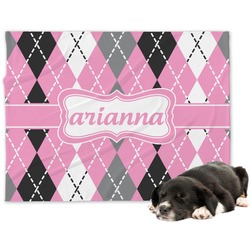 Argyle Dog Blanket - Large (Personalized)