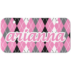 Argyle Mini/Bicycle License Plate (2 Holes) (Personalized)