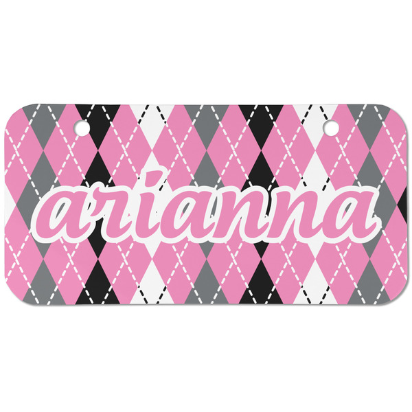 Argyle Mini Bicycle License Plate - Two Holes