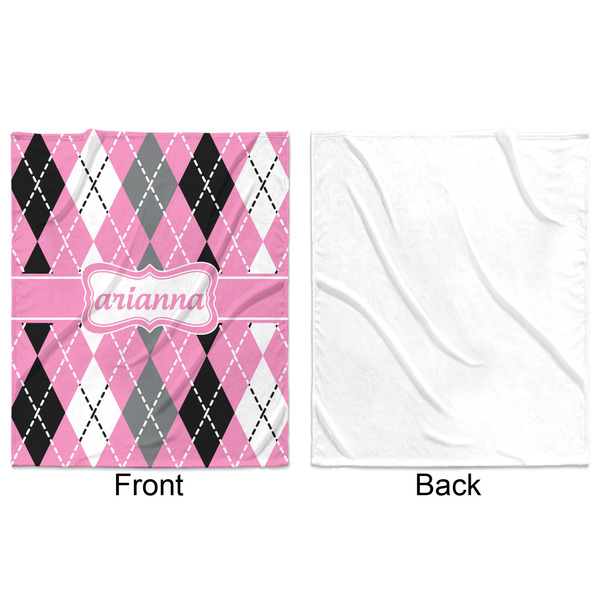 Argyle Minky Blanket - 50"x60" - Single Sided - Front & Back