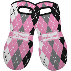 Argyle Neoprene Oven Mitts - Set of 2 w/ Name or Text