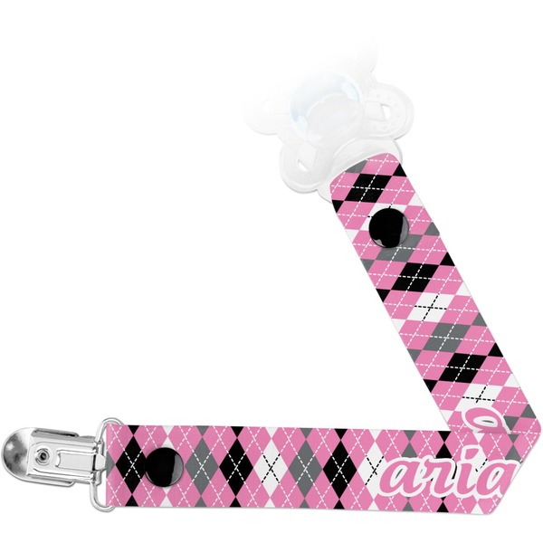Custom Argyle Pacifier Clip (Personalized)