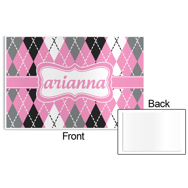 Argyle Disposable Paper Placemat - Front & Back