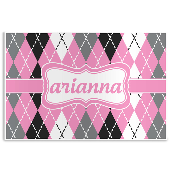 Custom Argyle Disposable Paper Placemats (Personalized)