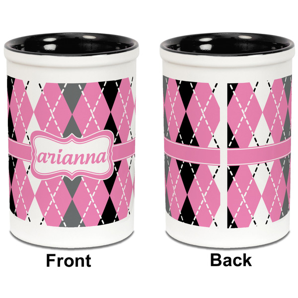 Argyle Pencil Holder - Black - approval