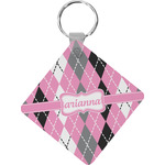 Argyle Diamond Plastic Keychain w/ Name or Text