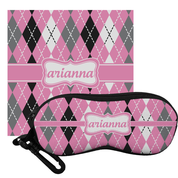 Custom Argyle Eyeglass Case & Cloth (Personalized)