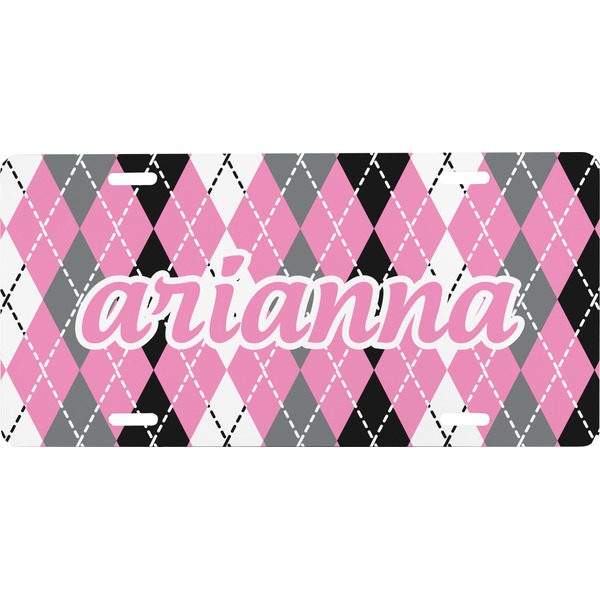 Custom Argyle Front License Plate (Personalized)